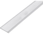 Hornbach Flachstange Aluminium silber geriffelt 40 x 3 , 1 m