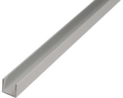 U-Profil Aluminium silber 20 x 8 x 1 mm 1,0 mm , 2 m