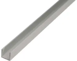 U-Profil Aluminium silber 20 x 8 x 1 mm 1,0 mm , 2 m