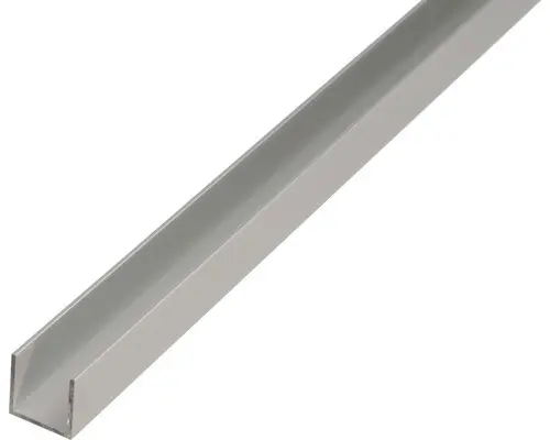 U-Profil Aluminium silber 20 x 8 x 1 mm 1,0 mm , 2 m