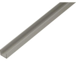 U-Profil Aluminium silber 22 x 15 x 1,5 mm 1,5 mm , 2 m