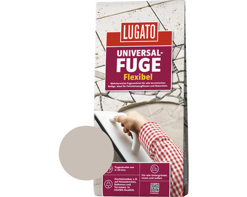 Lugato Fugenmörtel Universalfuge grau 5 Kg