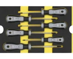 Moduleinlage TX Schraubendreher Industrial Gr. M 268 x 38 x 171 mm schwarz 6-tlg