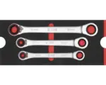Hornbach Moduleinlage Doppelring-Ratschenschlüssel 4 in 1 Industrial 268 x 38 x 114 mm schwarz 3-tlg