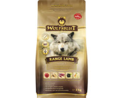 Hundefutter trocken WOLFSBLUT Range Lamb Adult Lamm mit Vollkornreis, Äpfeln, Birnen mit wertvollen Superfoods, getreidefrei, Glutenfrei 2 kg