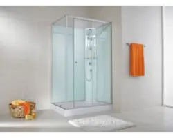 Fertigdusche Schulte ExpressPlus Ibiza 120x80x204 cm Echtglas Klar hell weiß