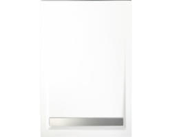 Extraflaches Rechteck-Duschwannen-Set mit Rinne Schulte ExpressPlus EP202812 120x80x2,5 cm chrom