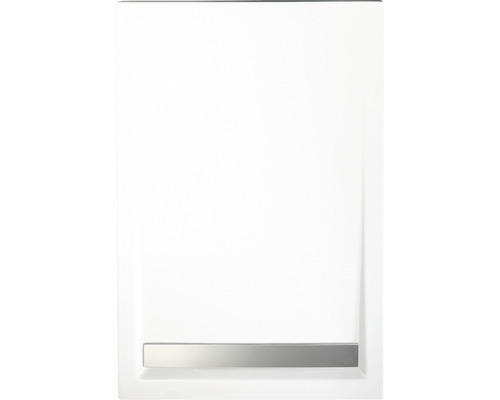 Extraflaches Rechteck-Duschwannen-Set mit Rinne Schulte ExpressPlus EP202812 120x80x2,5 cm chrom
