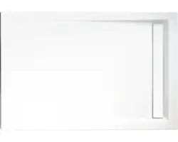 Extraflaches Rechteck-Duschwannen-Set mit Rinne Schulte ExpressPlus EP202910 100x90x2,5 cm weiß