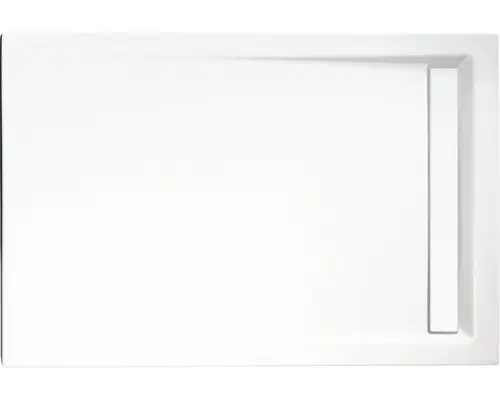Extraflaches Rechteck-Duschwannen-Set mit Rinne Schulte ExpressPlus EP202910 100x90x2,5 cm weiß