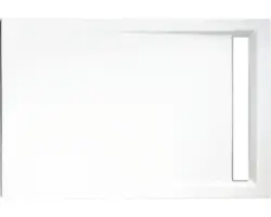 Extraflaches Rechteck-Duschwannen-Set mit Rinne Schulte ExpressPlus EP202912 120x90x2,5 cm weiß