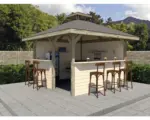 Hornbach Pavillon weka Man Cave Freizeit Hütte 218 x 218 cm