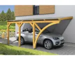 Hornbach Einzelcarport SKAN HOLZ Eifel inkl. 1 Einfahrtsbogen, Pfostenanker 300 x 541 cm eiche hell