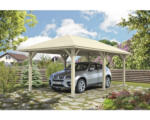 Hornbach Einzelcarport SKAN HOLZ Taunus mit Pfostenankern 374x656 cm natur