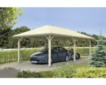 Hornbach Einzelcarport SKAN HOLZ Taunus mit Pfostenankern 439x786 cm natur