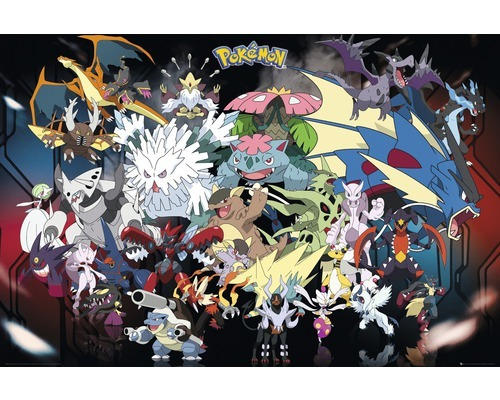 Maxi Poster Pokemon-mega 61x91,5 cm