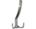 Hornbach Huthaken Zamac matt verchromt 142x76x59 mm chrom geriffelt