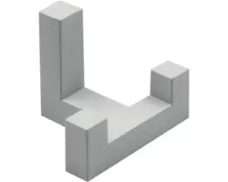 Mantelhaken Zamac doppelt 40x52x40 mm weiß