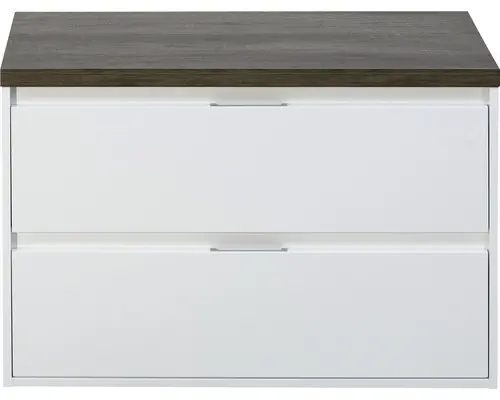 Waschbeckenunterschrank Sanox Porto 58,6x90 cm mit Waschtischplatte weiß