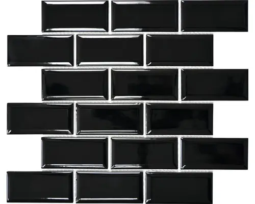 Keramikmosaik CG M01B 29,56x29,1 cm schwarz