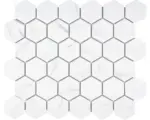 Hornbach Keramikmosaik Carrara CIM HX5 CR 32,5x28,1 cm weiß