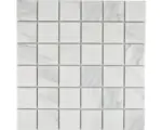 Hornbach Keramikmosaik Carrara CIM Q48 CR 30,6x30,6 cm weiß