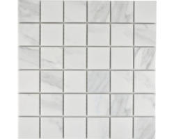 Keramikmosaik Carrara CIM Q48 CR 30,6x30,6 cm weiß