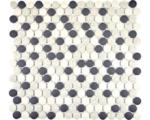 Hornbach Keramikmosaik CU K210 31,0x31,5 cm creme schwarz
