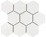 Hornbach Keramikmosaik Hexagon HX100 25,6x29,55 cm weiß