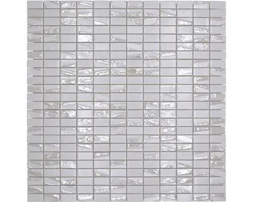 Glasmosaik Julia 01 31,5x31,7 cm weiß