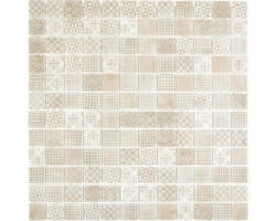 Glasmosaik Patch 50 31,5x31,5 cm beige