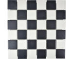 Hornbach Keramikmosaik SAT 348 30,0x30,0 cm schwarz weiß