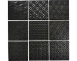 Hornbach Keramikmosaik Spirit B1 30,0x30,0 cm schwarz