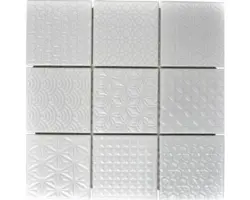 Keramikmosaik Spirit W3 30,0x30,0 cm weiß