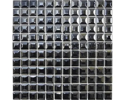 Glasmosaik Sandy 28 31,5x31,5 cm schwarz