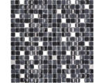 Hornbach Glasmosaik XCM M760 30,0x30,0 cm schwarz grau