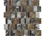 Hornbach Glasmosaik XCM Niko20 29,8x29,8 cm beige braun