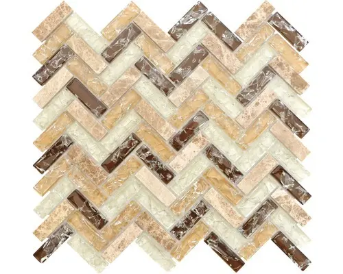 Glasmosaik XIC HB1553 26,3x29,3 cm braun beige