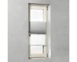 Doppelplissee mit Seitenverspannung weiß 60x130 cm