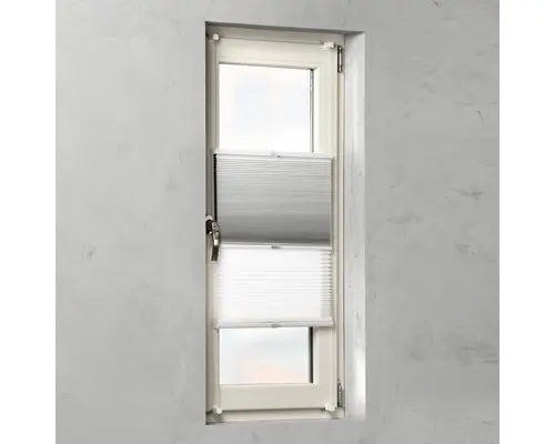 Doppelplissee mit Seitenverspannung weiß 60x130 cm