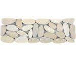 Hornbach Natursteinmosaik Flusskiesel BO IN14KS 10,0x30,0 cm weiß