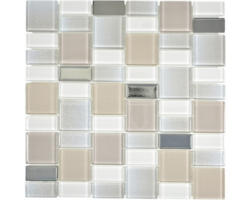 Glasmosaik Dazzle 36P 30,0x30,0 cm beige