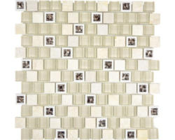 Glasmosaik XCP BM15 30,0x30,0 cm beige