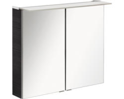 LED-Spiegelschrank Fackelmann B.perfekt 2-türig 80x69x15 cm braun