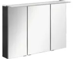 Hornbach LED-Spiegelschrank Fackelmann B.perfekt 3-türig 100x69x15 cm dark-oak