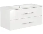 Hornbach Waschbeckenunterschrank Fackelmann B.perfekt 100x49x47,5 cm weiß