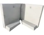 Hornbach Winkelstütze für Eckausbildung zweiteilig Sichtbeton grau 100 x 12 x 55 cm Fußtiefe = 30 cm