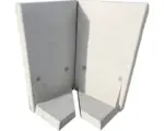 Hornbach Winkelstütze für Eckausbildung zweiteilig Sichtbeton grau 100 x 12 x 205 cm Fußtiefe = 120 cm