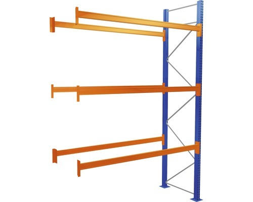 Palettenregal Schulte Anbauregal mit 4 Ebenen, 1 Feld 2700 mm für Paletten bis 730 kg