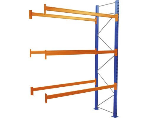 Palettenregal Schulte Anbauregal mit 4 Ebenen, 1 Feld 2700 mm für Paletten bis 1060 kg